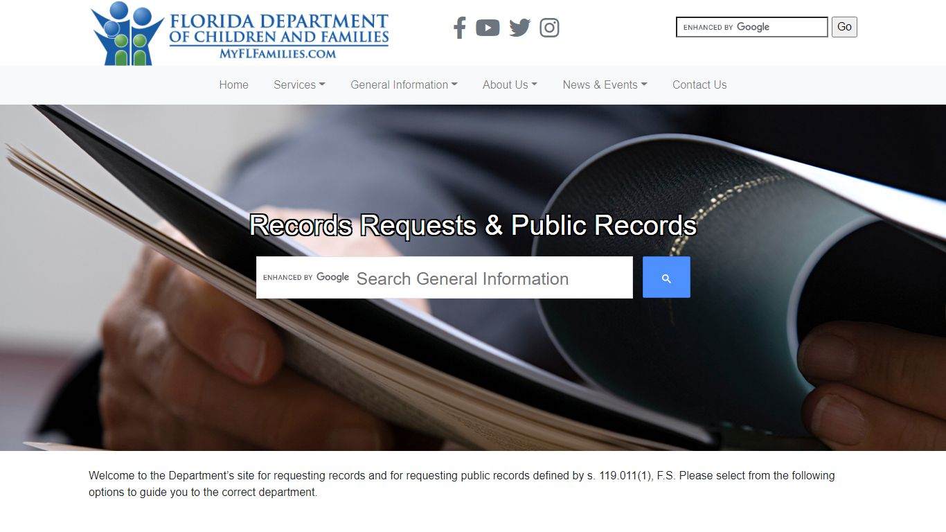 Records Requests & Public Records - Florida Department of Children and ...